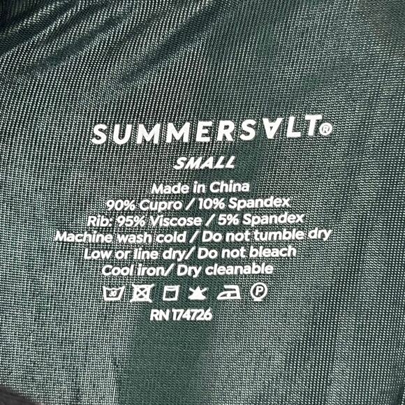 Summersalt Jumpsuit 24 Hour Green Small Cupro Blend Moss - Picture 8 of 8